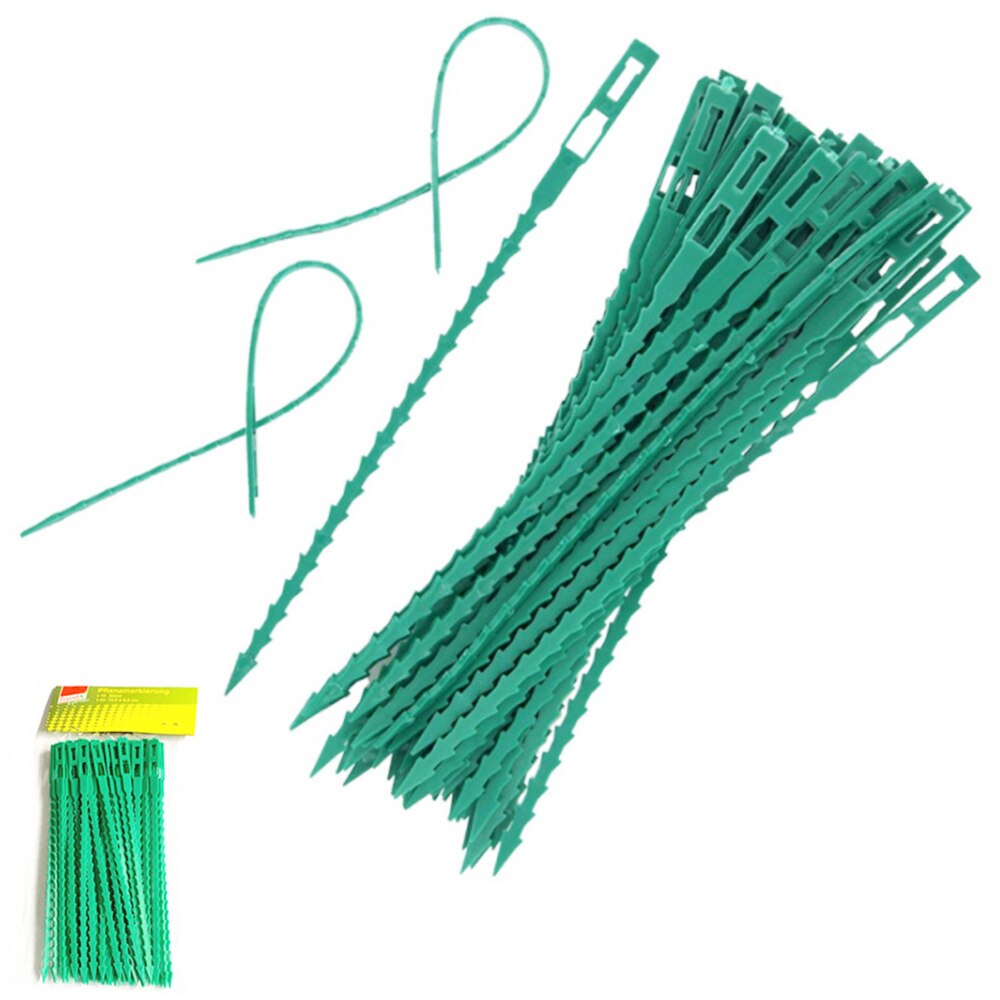 50/100Pcs Reusable Gardening Cable Ties Plant Support Shrub Fastener Tree Locking Adjustable Plastic Cable Ties Tools