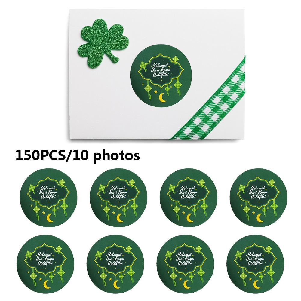 150PCS/10 Sheets Eid al-Fitr Box Sealing Sticker EID MUBARAK Sticker Eid Decorations Islamic Muslim