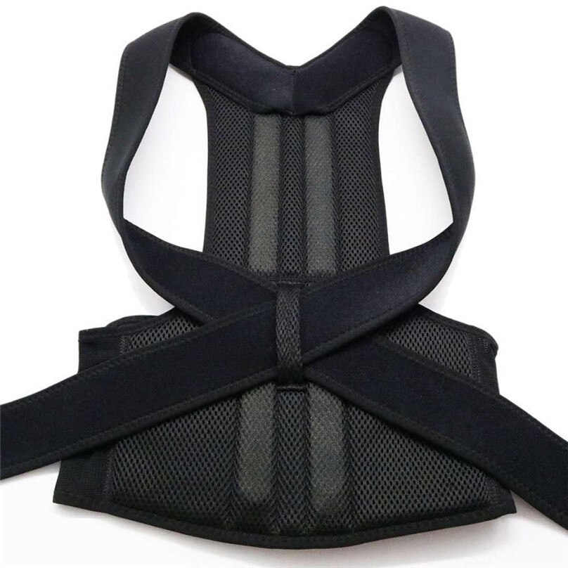 Faja de apoyo para espalda postura hombro Corrector faja de apoyo para dolor lumbar terapia hombres mujeres ropa deportiva seguridad deportiva #4A18