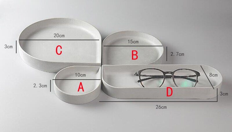 Tray mold storage box combination silicone mold cement plaster place piece water home storage tray silicone mold