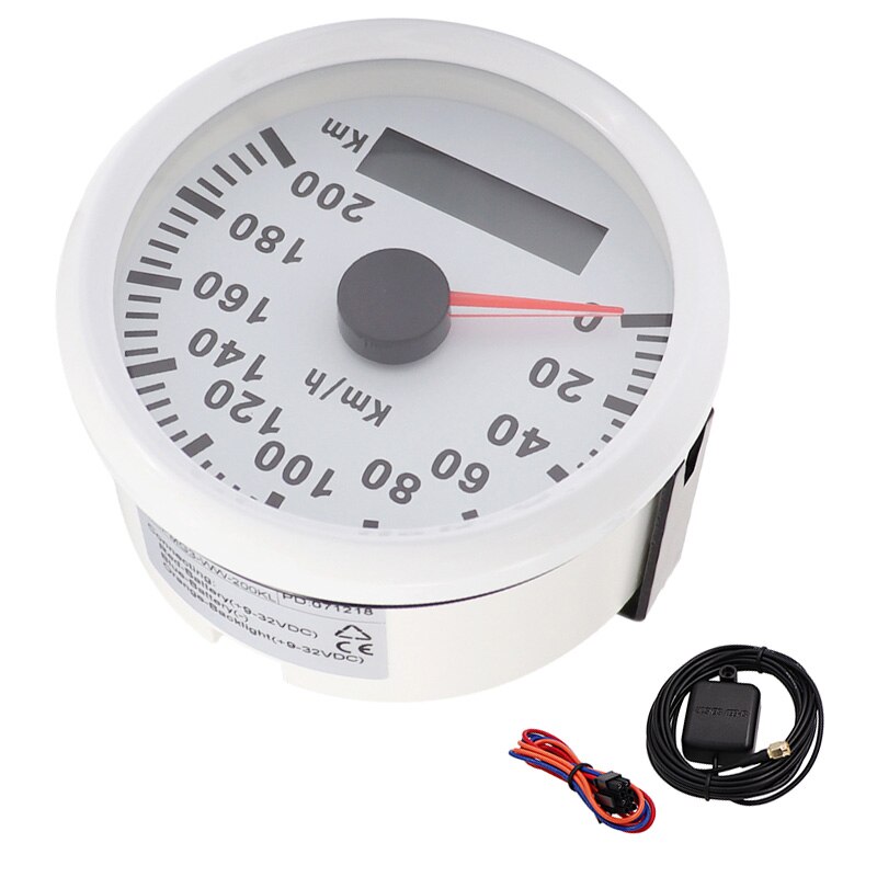 85 Mm Superieure Digitale Snelheidsmeter Gps Speed Gauge Kilometerstand 200KMH 120KMH Voor Atv Utv Motorfiets Marine Boot: WW 200KMH