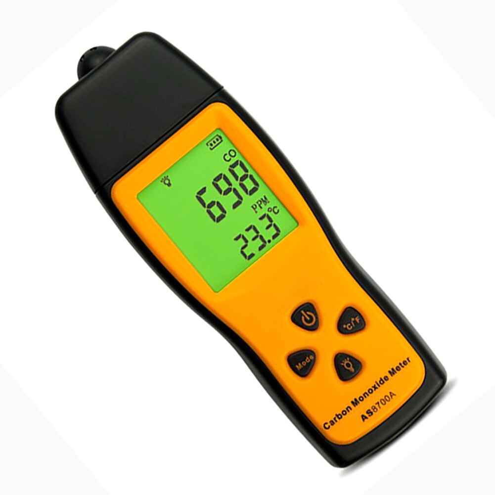 Draagbare Co Gas Analyzer Mini Koolmonoxide Meter Tester Gasdetector Monitor Lcd Diaplay Met Geluid Licht Alarm 0-1000PPM