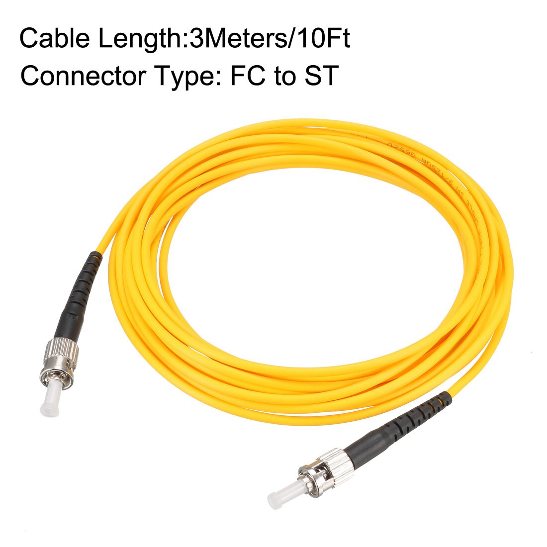 Uxcell fiberkabel ,3 meter 10ft fc till st duplex 9/125 single-mode fiberoptisk kabel