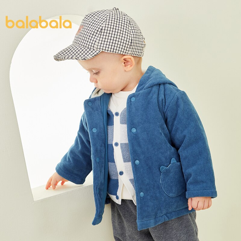 Balabala Jongen Jas Baby Casual Jas Vrouwelijke Baby Jas Dikke Warme Corduroy Casual Jas