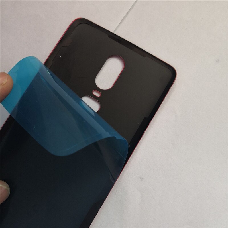 Oneplus6 100% Original Glass Rear Housing Cover For Oneplus 6 One plus Back Door Repair Replacement Battery Case + Sticker Glue