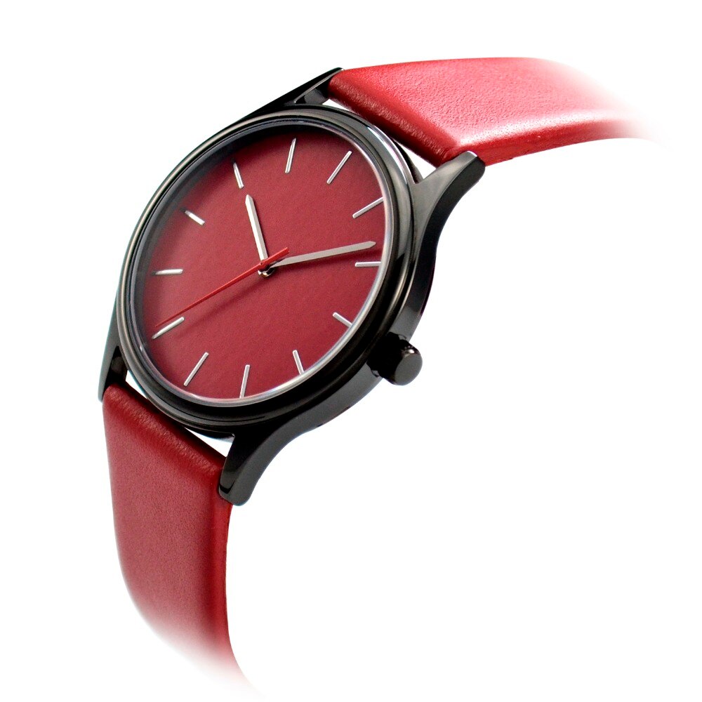 Montre rouge boîtier noir I montre pour femme I hommes montre I dans le monde entier