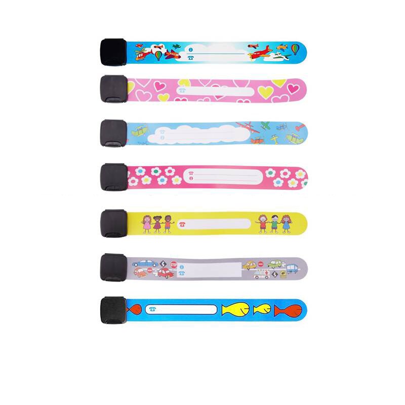1Pc Children Travel Outdoor Safe Anti-lost Wristband Safety ID Identity Bracelet For Kids Adjustable Waterproof Wrist Strap