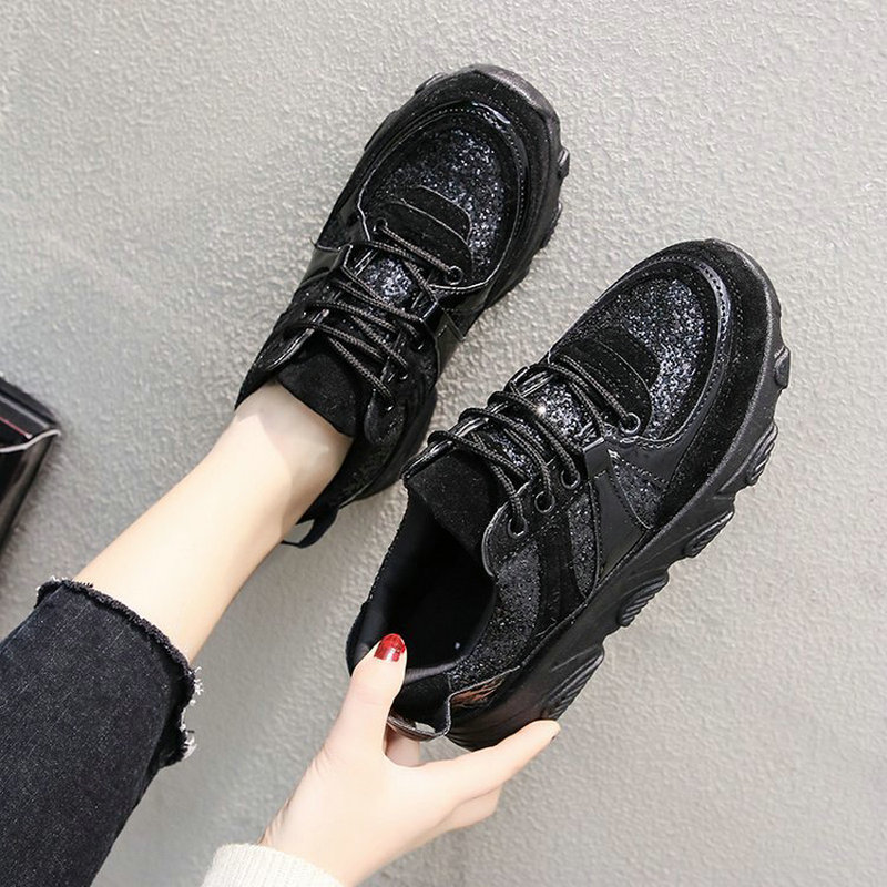 Ins super fire sneakers women Korean thick bottom student running shoes lace casual sports shoes fpr women ZZ-250