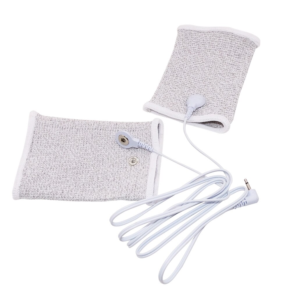 TENS EMS – gants électriques à électrodes, en Fiber d&#39;argent conductrice pour le Massage du corps, coussinets de thérapie physique saine: bracers with cable