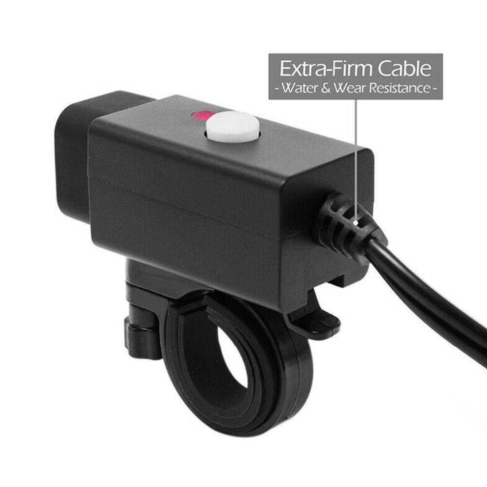 Artudatech Waterproof UTV Moto SAE to Dual USB Port Charger Adapter For Mobile Cell Phone