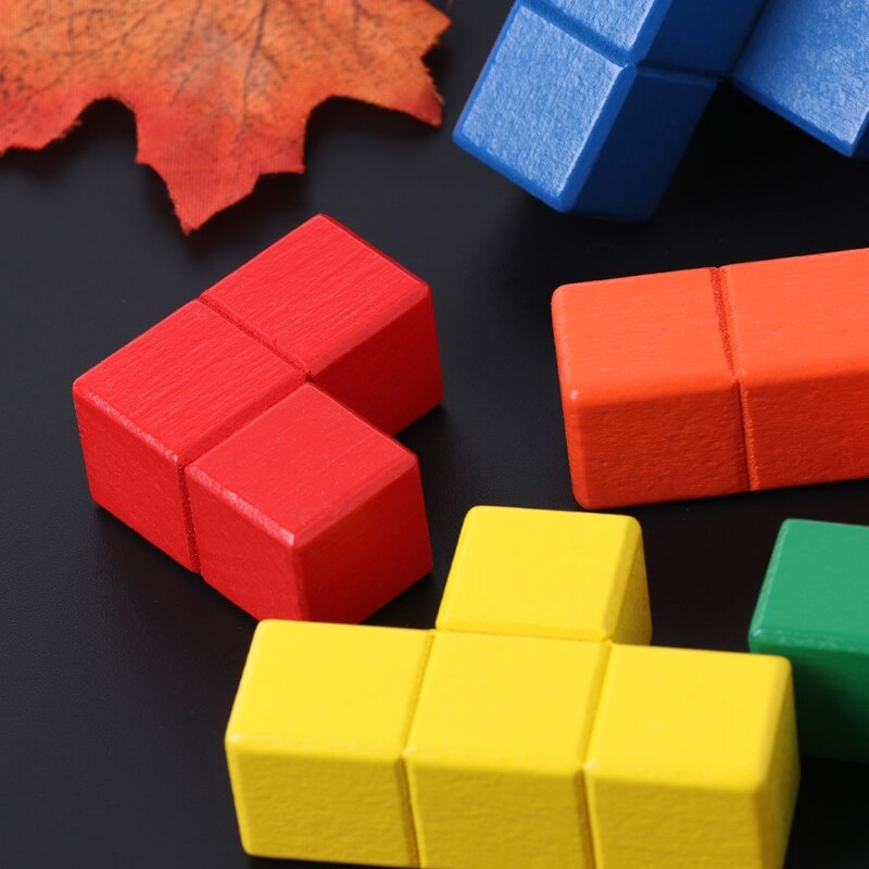 Di Alta Qualità Tetris Cubo Magico Multi-colore 3D Educativi di puzzle di Legno Rompicapo Gioco JUN5-B