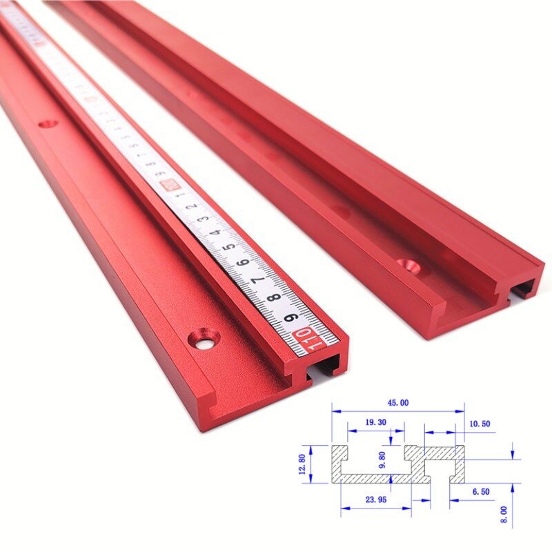 Uniwersalny 45 typ T-track T-slot prowadnica ukośna Jig ze stopu Aluminium ze stopu Aluminium prowadnica ukośna zatrzymać do obróbki drewna narzędzia DIY do piły stołowej Pusher