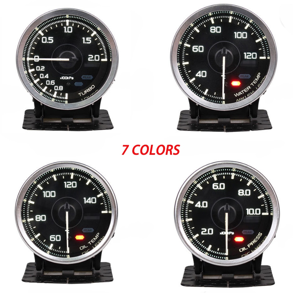 Defi Advance A1 60Mm Boost Gauge Olie Temp Turbo Water Temp Gauge IN-MF Gauge Oliedrukmeter Universial Auto meter 7 Kleuren