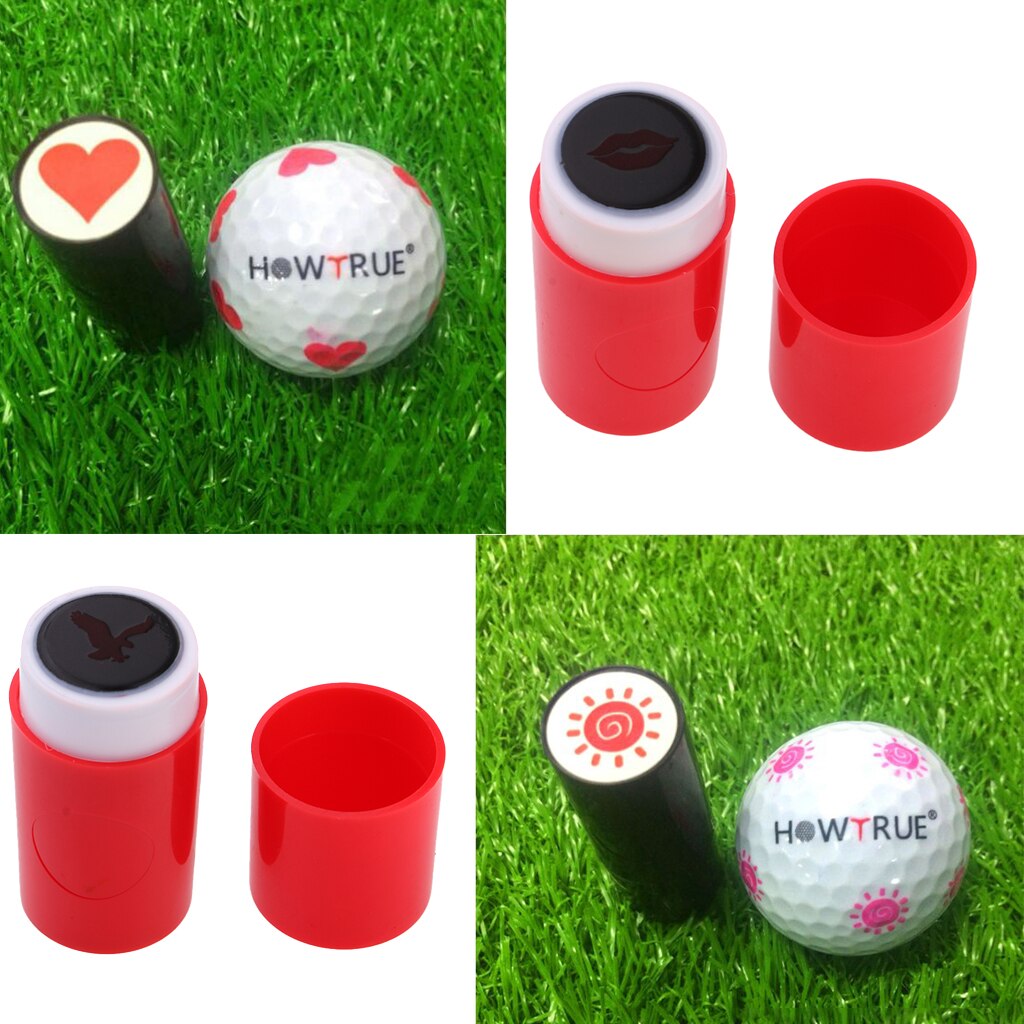 4x Colorfast Quick-dry Golf Ball Stamp Stamper Marker Eagle Sun Heart Eagle