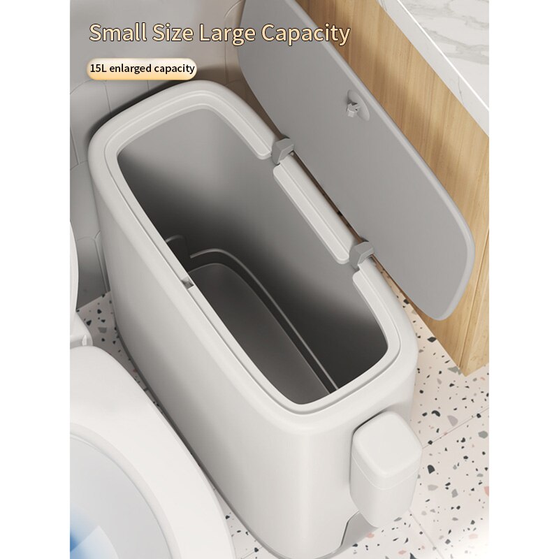 Joybos – poubelle de salle de bain, support de sac poubelle, bac à déchets de recyclage pour seau de cuisine, bac à poussière de Type presse à fissures