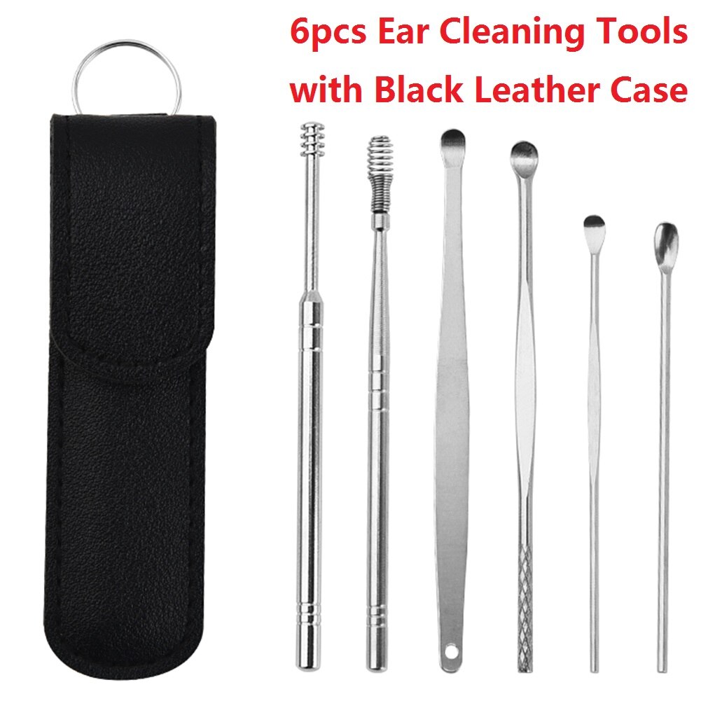 Ear Cleaner Wax Removal Tool Earpick Sticks Earwax Remover Curette Ear Pick Cleaning Ear Cleanser Spoon Healthcare Earpick Set: 1
