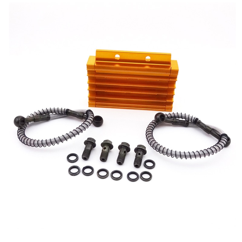 XLSION Gold CNC Aluminium Ölkühler Kühler Für Grube Schmutz Motor- Fahrrad Motorrad 125cc 140cc 150cc SSR YCF DHZ Braaap stampfen