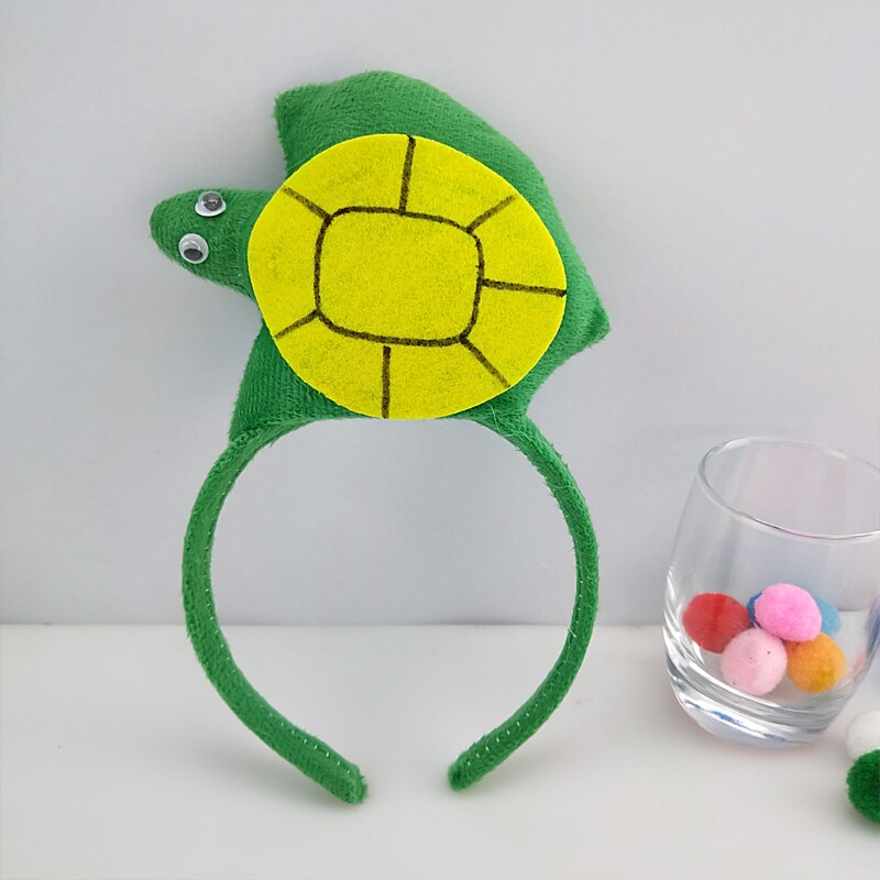 Man Vrouw Kids Jongen Meisje Dinosaurus Krokodil Schildpad 3D Hoofdband Staart Tie Props Animal Cosplay Party Halloween Kostuum Voor Kinderen: 5