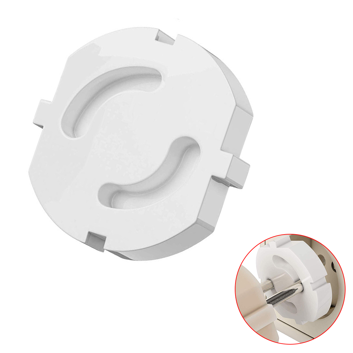 Socket Protectors Baby Veiligheid Stopcontact Cover Anti Elektrische Schok Voor EU Stopcontacten Wit