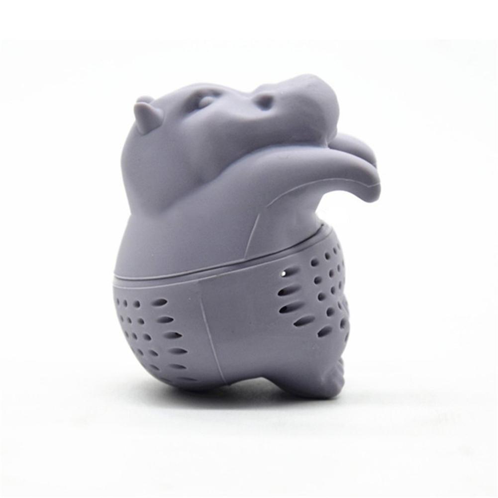 Silicone Hippo Theepot Thee Bladeren Filter Keuken Thee Accessoires Mooie Nijlpaard Vorm Theezeefje
