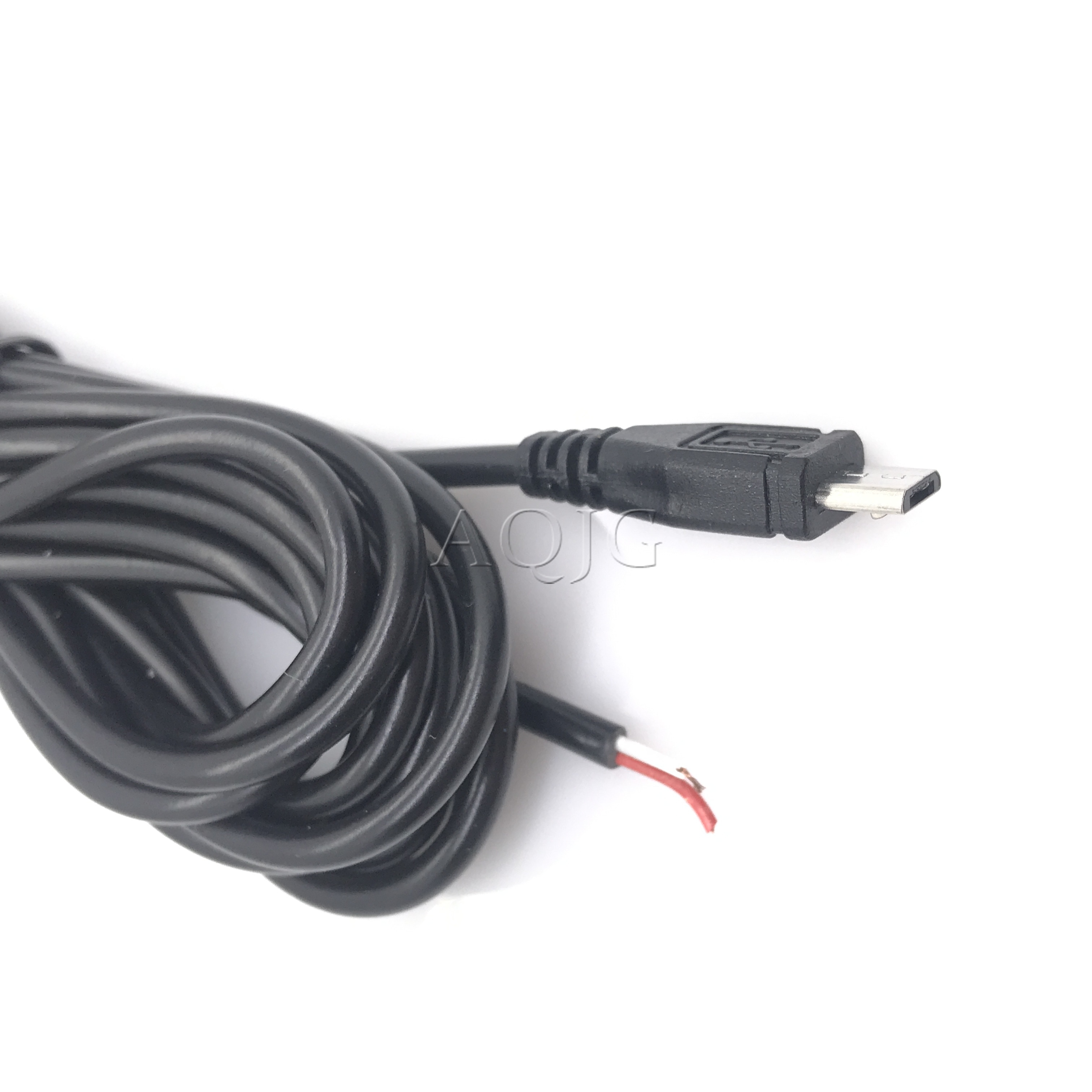 1 pcs 70cm Black micro Usb Male Plug 2 wire Power Cable Cord stripped Maximum current 3A for Raspberry pie DIY