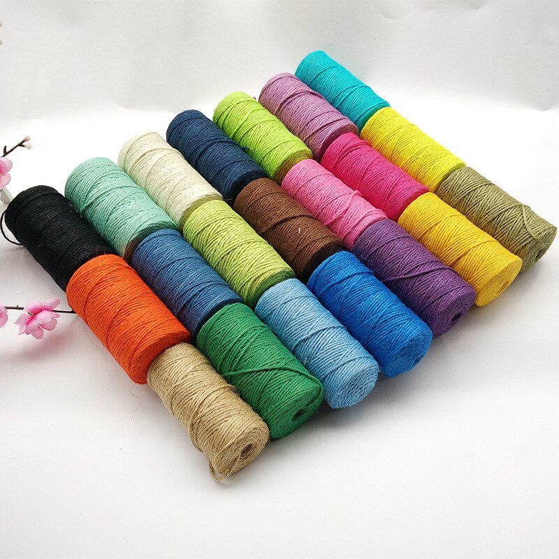 100m Natural Jute Twine Canvas String Hemp String Wedding Party Winding Threads dd Laces DIY Thread