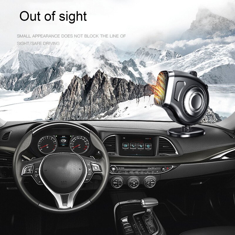 150W Universal Car Heater Fan 12V Warm Cold Dual Use Car Low Noise Defog Windscreen Fan Heater Demister Car Accessories
