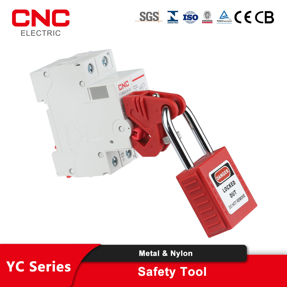 CNC Circuit Breaker Lockout And Safety Padlock Electrical Air Switch Handle Tool-Free Safety Lock Off