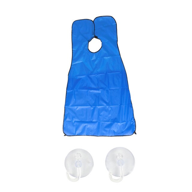Delantal para afeitado de barba, recortador de babero, soporte para maquinilla de afeitar, delantal para afeitado, soporte organizador, para hombre, utensilios para el baño: blue