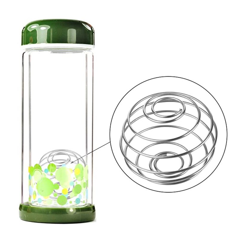Rostfritt stål boll mixed shaker protein fitness vattenflaska juice mjölk mixer multifunktion shaker ball drink gadget
