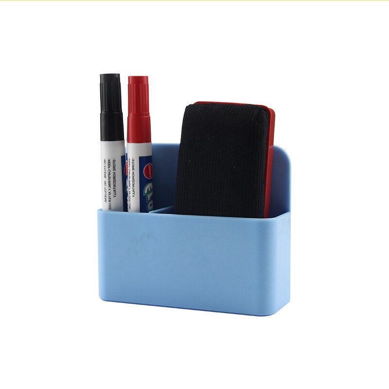 Magnetic Storage Box Fridge Whiteboard Marker Pencil Pen Holder Organizer Storage Container Magnet Plastic Office School Supplie