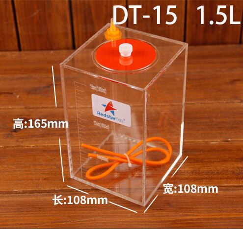 Red Starfish Dosing Pump Scale Liquid Storage Bucket With Scale 1.5L/2.5L Liters Acrylic made Reef