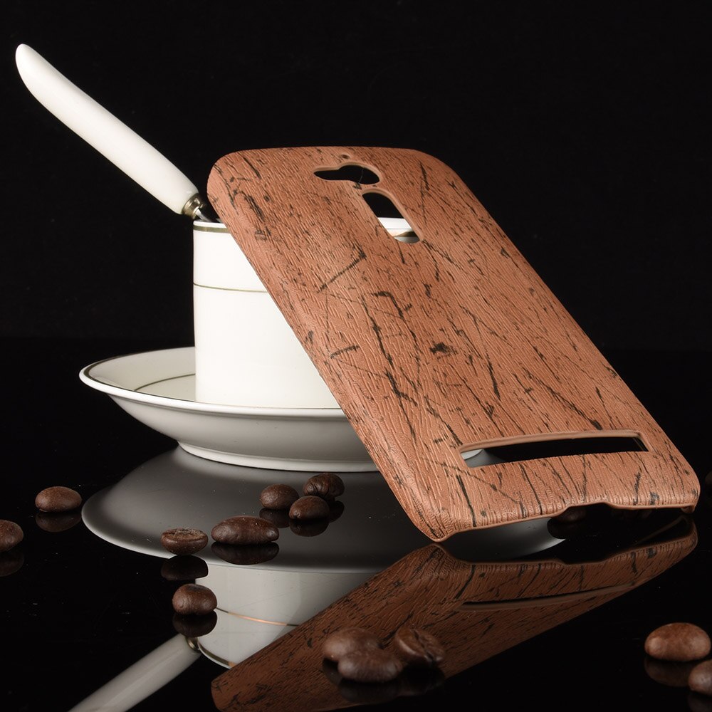 Neue Für Asus Zenfone Gehen ZB500KL Fall 5,0 zoll PU Holz leder korn handy holster Für Asus ZB500KL shell telefon-beutel-abdeckung