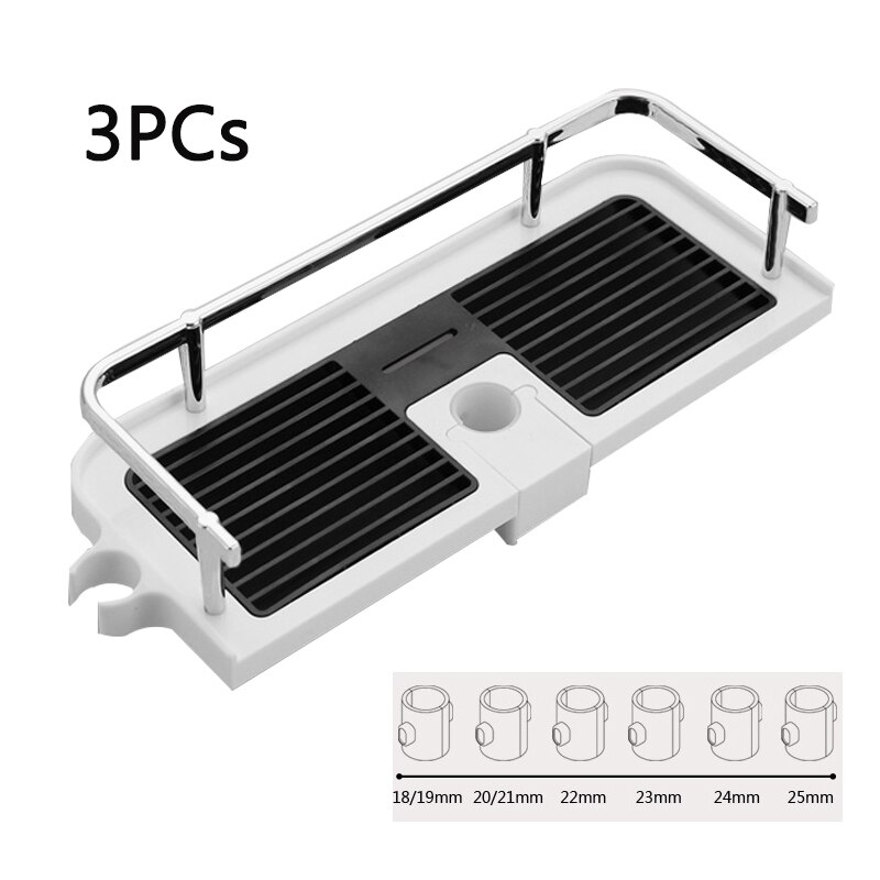 Dropshipping del supporto della testa di doccia dell'asta di sollevamento del singolo livello dell'organizzatore dello scaffale di stoccaggio della doccia del vassoio dello shampoo degli scaffali del bagno: 3pezzi full size