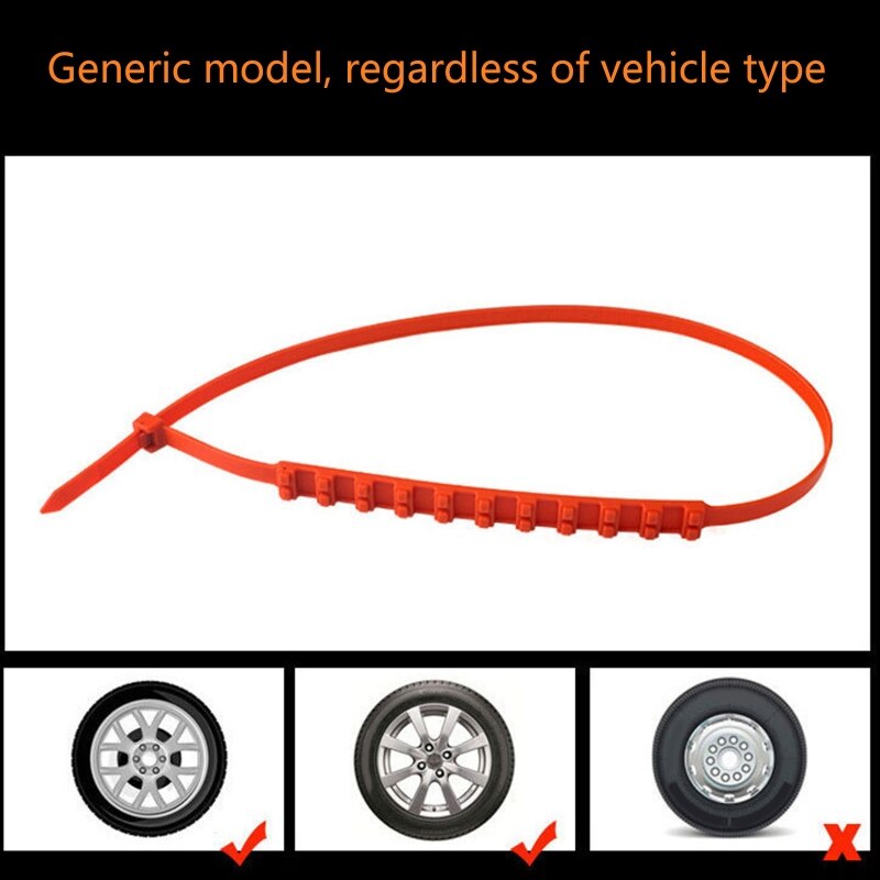 10 Pack Winter Wheels Snow chain for Car Truck SUV Tractor Tires Anti-skid Mud Snow Chains Cable Outdoor Emergency Chain