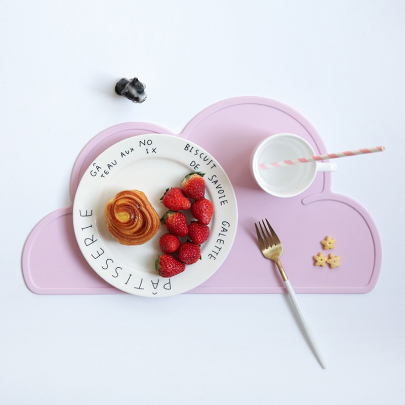 Chmura/kwadratowe podkładka podkładka pod talerze dla dzieci Food Grade stół silikonowy podkładka wodoodporna izolacja cieplna przyrząd kuchenny łatwe czyszczenie