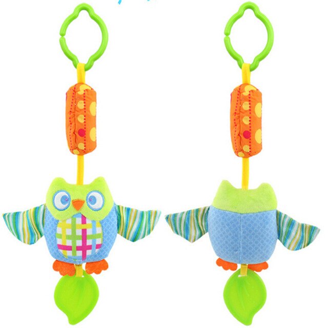Baby Rasseln Spielzeug Kinder Weiche Vogel Küken Eule Plüsch Spielzeug Tier Clip Baby Krippe Bett Hängen Glocken Spielzeug Für Kinderwagen