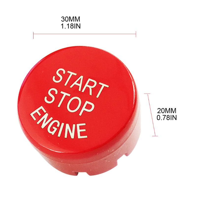 Start stopp motor tryckknapp brytare lock en knapp start röd knapp modifierad inredning för  x1 x3 x5