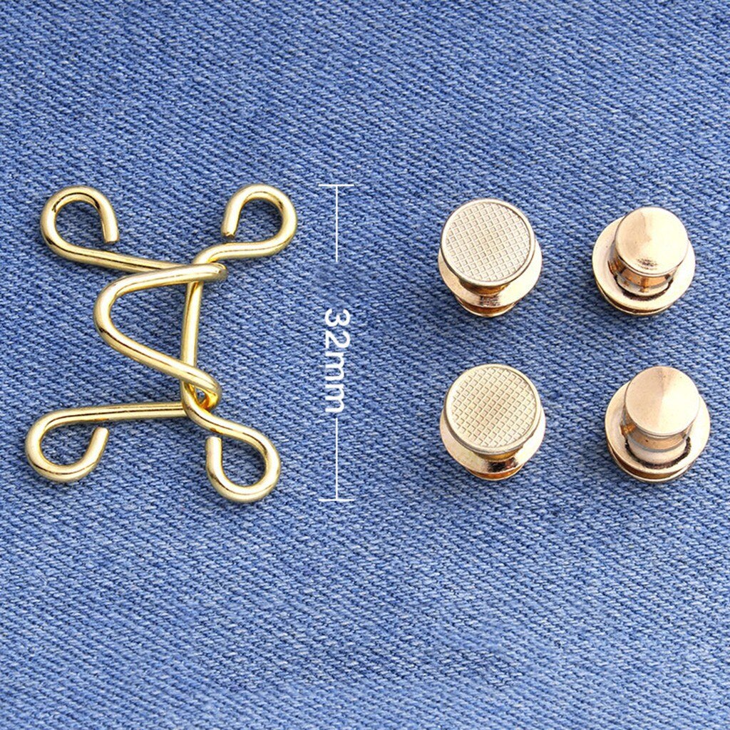 32Mm Nail-Gratis Taille Gesp Knoppen Passen Taille Nail-Gratis Taille Gesp Nail-Gratis Taille Gesp broek Kleding Metalen Knop Naaien: B