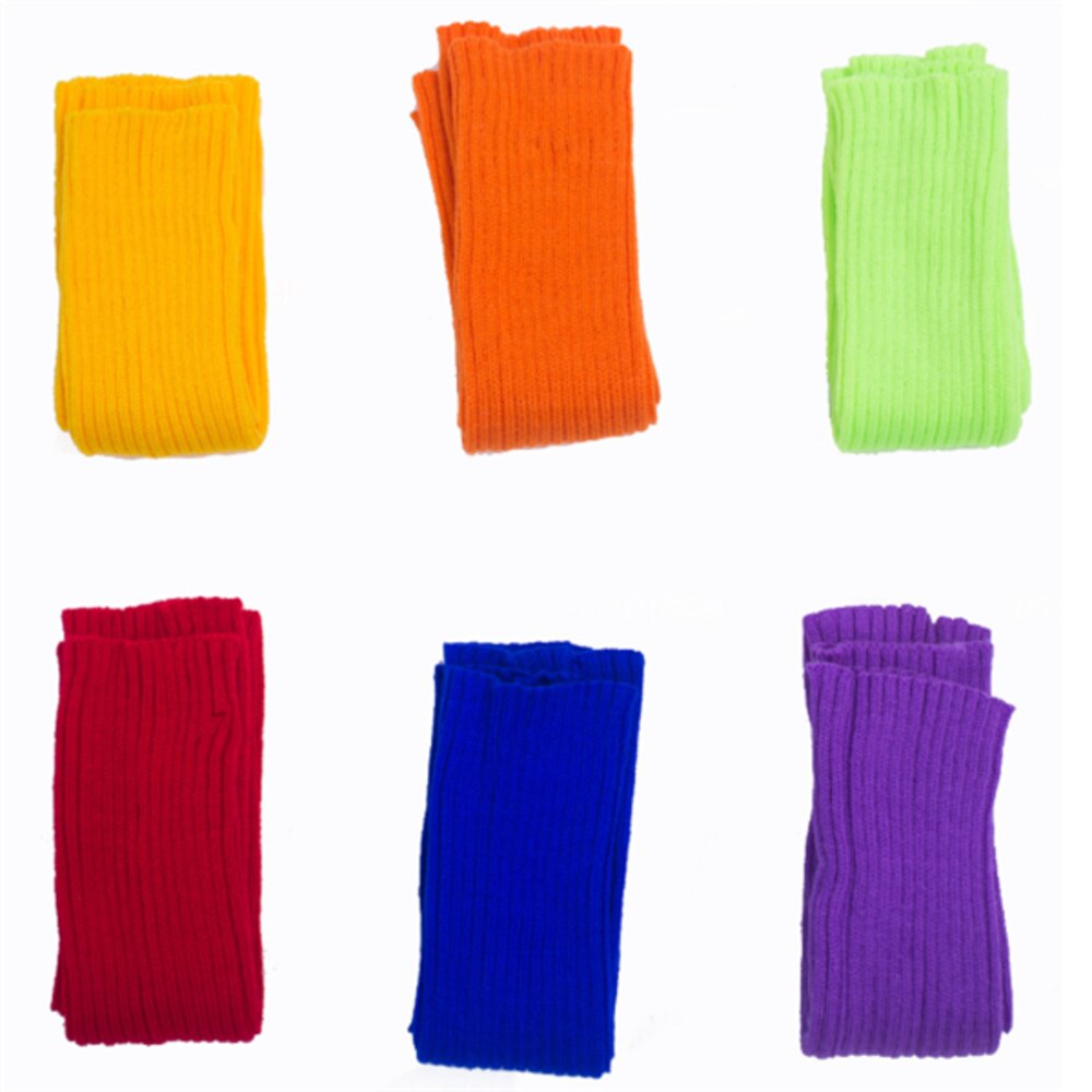 Calcetines de lana abrigados para mujer y adulto, hasta la rodilla, Color liso caramelo