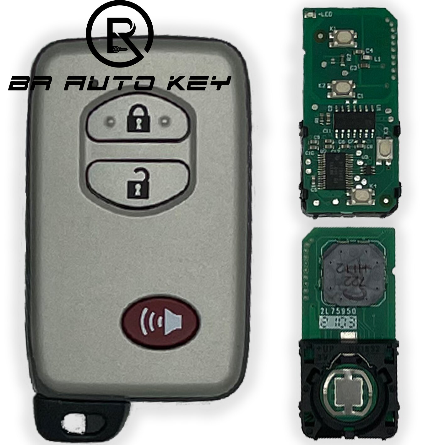 3buttons 433MHz Keyless Smart Remote key Fob for Toyota Land Cruiser LC200 B77EA A433