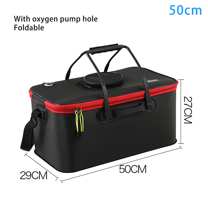 Cubo de pesca plegable, cubo para peces vivos, cubo de pesca portátil multifuncional, caja de pescado, mochila gruesa EVA, caja de pesca: Morado