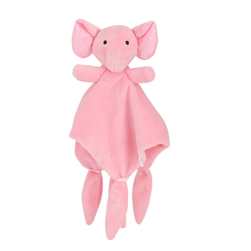 Soft Appease Towel Baby Toys Soothe Reassure Sleeping Animal Blankie Rattles comforter plush Bebes Toys Doll baby towels newborn: pink elephant