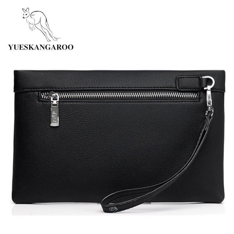 YUESKANGAROO, bolso de mano para hombre, bolso de mano, bolso de mano Social para hombre, estilo informal, muñequera