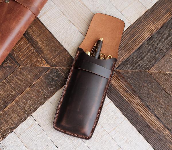 Gecoat Leer Penhouder-Cybele