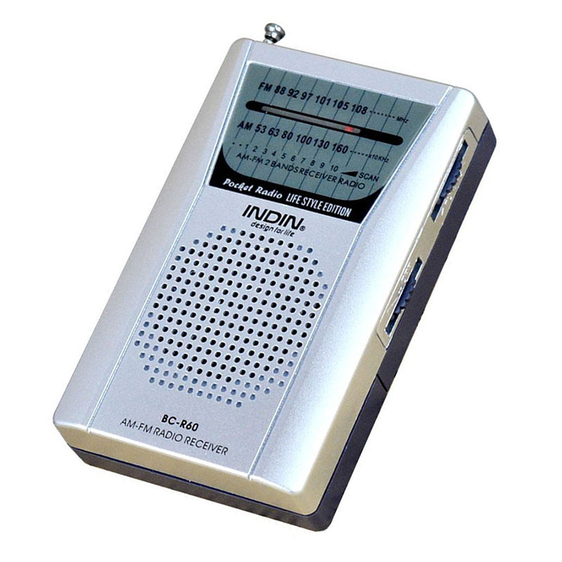 Przenośne radio AM FM zasilane bateryjnie Mini odbiornik radiowy z anteną Łatwe w użyciu dwuzakresowe radio do użytku wewnątrz i na zewnątrz: Niebieski