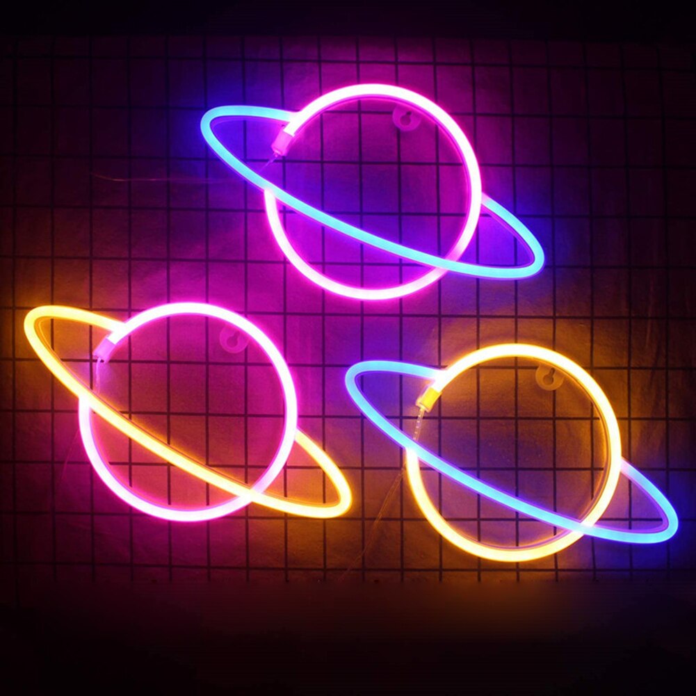 Lampe néon LED colorée en forme de banane elliptique, luminaire décoratif d&#39;intérieur, idéal pour une fête ou une chambre à coucher