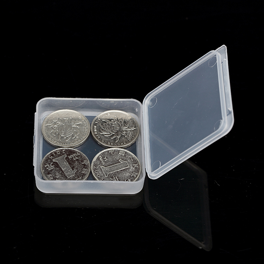 Vierkante Lege Mini Clear Plastic Organizer Opbergdoos Containers Met Scharnierende Deksels Voor Kleine Items, Ambachtelijke Projecten 5.4x5.4x1.2cm
