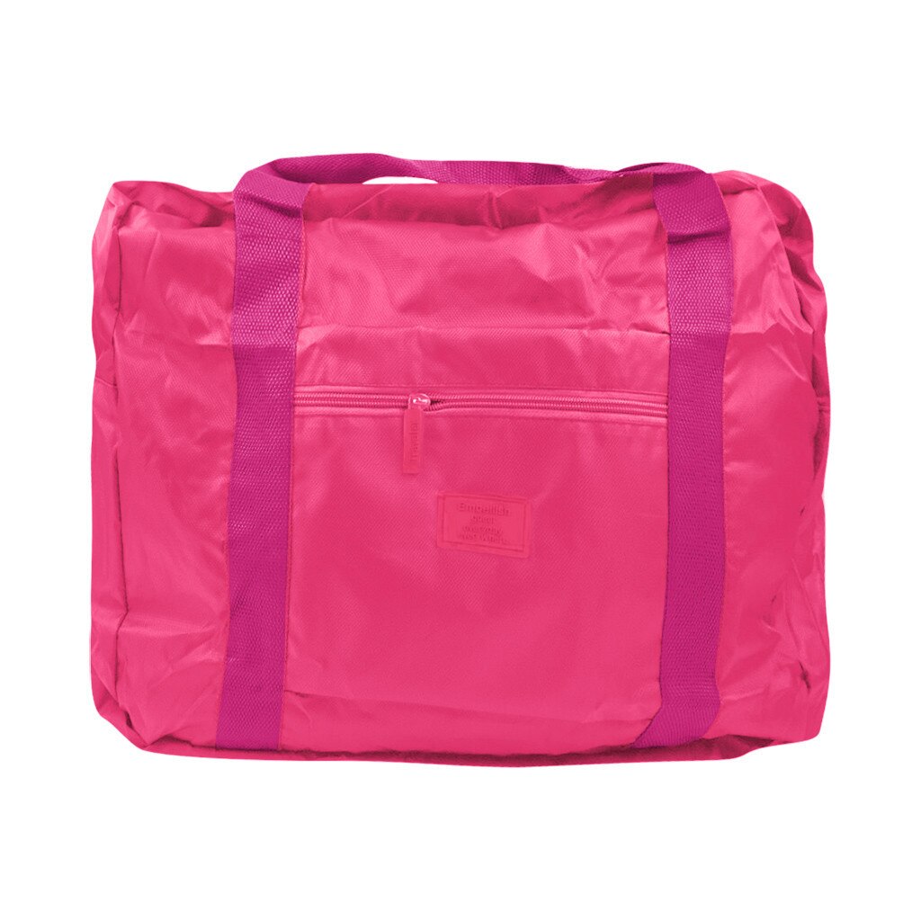 Casual Sales Waterproof Travel Pouch Folding Bags Travel Handbags Luggage Clothes Storage Bag#50: Hot Pink