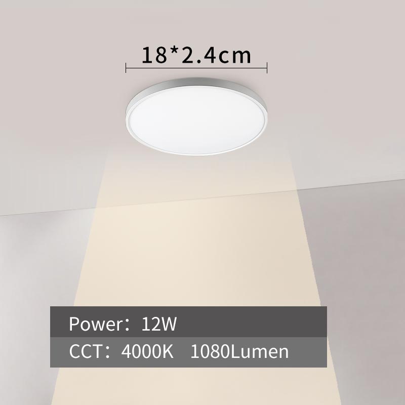 Moderne ledet taklampe 12w 18w 24w 32w 220v 5000k kjøkken soverom dårlig lamper ultratynn taklampe: 12w-4000k